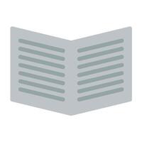 an open book icon on a white background vector