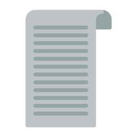a paper document icon on a white background vector