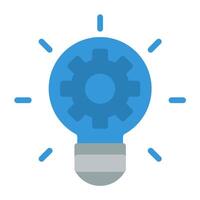 a light bulb with gears inside it vector