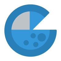 the g logo with a blue circle and a slice of pie vector
