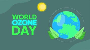 Animated World Ozone Day concept. Full length animation illustration. High quality 4k footage. video