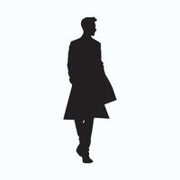 Man in suit silhouette vector
