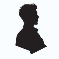 Man Head silhouette vector