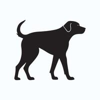Silhouette of dog barking vector