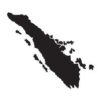 Map of Sumatra Island vector