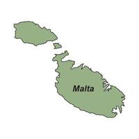 regional map of malta vector