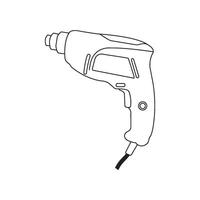 image of hand drilling machine vector