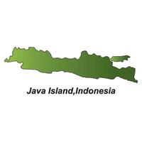 Map of Java Island vector
