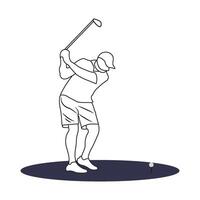 golf swing icon vector