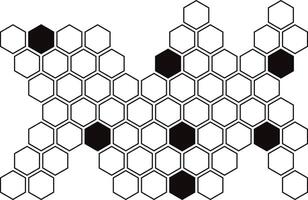 simple abstract black color creative geometric hexagon honeycomb polygon pattern vector