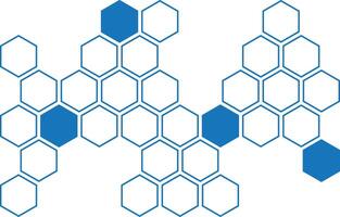 simple abstract blue color creative geometric hexagon honeycomb polygon pattern vector
