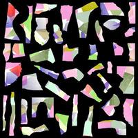 collection of colorful paper scraps vector