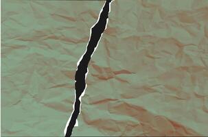 pieces of paper with the texture of crumpled paper torn into 2 uneven halves vector