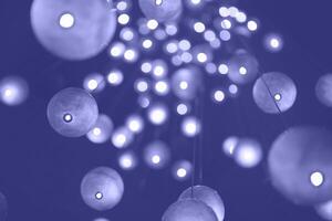 Abstract background with glowing lanterns photo