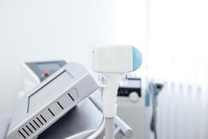 Close up of an adjusting machine for photorejuvenation or laser hair removal photo