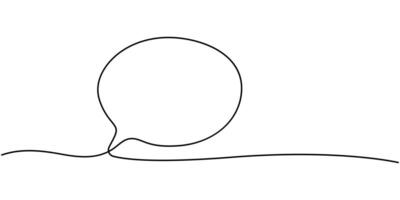 Speech Bubble Continuous Line Icon vector