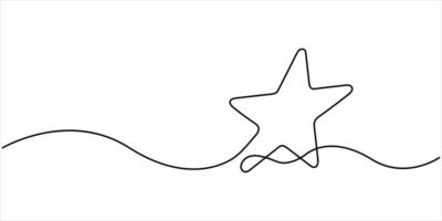 star continuous line drawing vector
