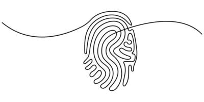 Linear drawing of a fingerprint vector