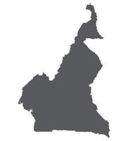 Cameroon map. Map of Cameroon in grey color vector