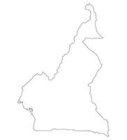 Cameroon map. Map of Cameroon in white color vector