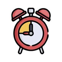 an alarm clock icon on a white background vector
