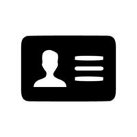 a black and white icon of a person with a name vector
