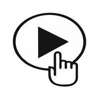 play button icon illustration on white background vector