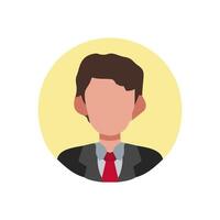 a man in a suit and tie avatar icon vector