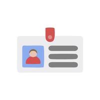 an icon of a person with a red pin on a white background vector
