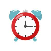 an alarm clock is shown on a white background vector