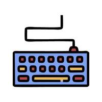 a computer keyboard with a mouse connected to it vector