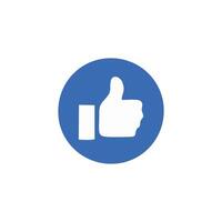a blue like button on a white background vector