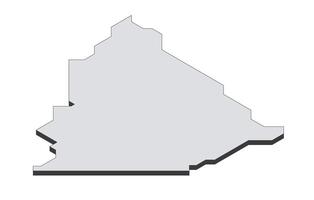 Map of the Nicaragua in simple isometric form. Illustration of isometric map of the country. vector