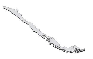 Map of the Chile in simple isometric form. Illustration of isometric map of the country. vector