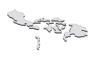 Map of the Philippines in simple isometric form. Illustration of isometric map of the country. vector