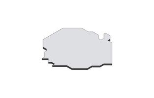 Map of the Sierra Leone in simple isometric form. Illustration of isometric map of the country. vector