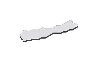 Map of the Nepal in simple isometric form. Illustration of isometric map of the country. vector