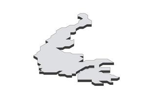 Map of the Greece in simple isometric form. Illustration of isometric map of the country. vector