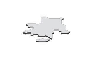 Map of the Azerbaijan in simple isometric form. Illustration of isometric map of the country. vector