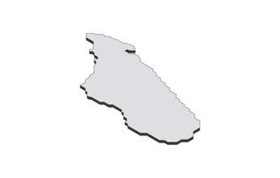 Map of the Madagascar in simple isometric form. Illustration of isometric map of the country. vector