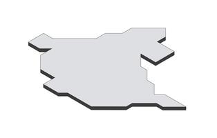 Map of the Montenegro in simple isometric form. Illustration of isometric map of the country. vector