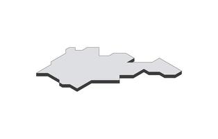 Map of the Armenia in simple isometric form. Illustration of isometric map of the country. vector