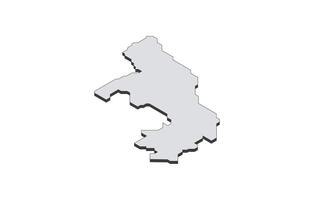 Map of the Republic of the Congo in simple isometric form. Illustration of isometric map of the country. vector