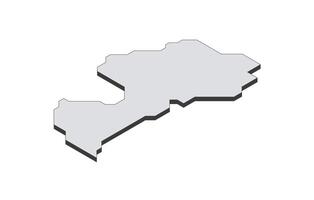 Map of the Latvia in simple isometric form. Illustration of isometric map of the country. vector