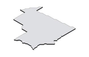 Map of the Mauritania in simple isometric form. Illustration of isometric map of the country. vector