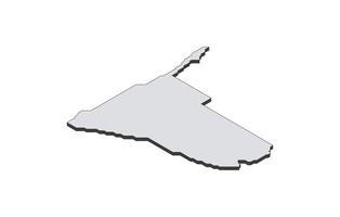 Map of the Namibia in simple isometric form. Illustration of isometric map of the country. vector