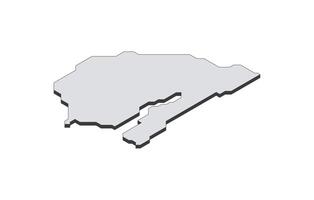 Map of the Senegal in simple isometric form. Illustration of isometric map of the country. vector