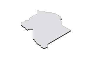 Map of the Uganda in simple isometric form. Illustration of isometric map of the country. vector