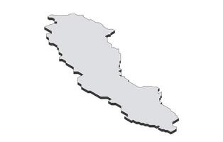 Map of the Sweden in simple isometric form. Illustration of isometric map of the country. vector