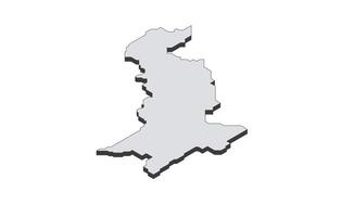 Map of the Pakistan in simple isometric form. Illustration of isometric map of the country. vector
